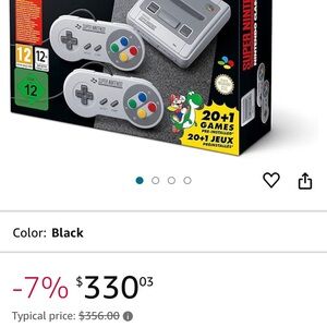 SNES Nintendo classic mini Super Nintendo Entertainment System